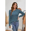 image:imageArachampCloz Womens Soft Knit Fall Winter Sweater Business Casual Basic TopsAnebulas Blue