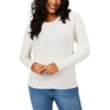 image:imageArachampCloz Womens Soft Knit Fall Winter Sweater Business Casual Basic TopsAoff White