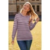 image:imageArachampCloz Womens Soft Knit Fall Winter Sweater Business Casual Basic TopsStriped Purple White