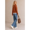 image:imageArachampCloz Womens Wool Blend 2 in 1 Patchwork V Neck Casual Sweater TopsTerracotta