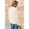 image:imageArachampCloz Womens Wool Blend Cable Knit Spring Winter Chunky Oversized Sweaters 2026Beige Cream