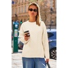 image:imageArachampCloz Womens Wool Blend Cable Knit Spring Winter Chunky Oversized Sweaters 2026Beige Cream