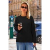 image:imageArachampCloz Womens Wool Blend Cable Knit Spring Winter Chunky Oversized Sweaters 2026Black