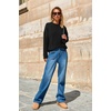 image:imageArachampCloz Womens Wool Blend Cable Knit Spring Winter Chunky Oversized Sweaters 2026Black