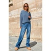 image:imageArachampCloz Womens Wool Blend Cable Knit Spring Winter Chunky Oversized Sweaters 2026Blue