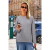 image:imageArachampCloz Womens Wool Blend Cable Knit Spring Winter Chunky Oversized Sweaters 2026Light Grey