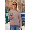 image:imageArachampCloz Womens Wool Blend Cable Knit Spring Winter Chunky Oversized Sweaters 2026Light Nutmeg
