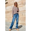 image:imageArachampCloz Womens Wool Blend Cable Knit Spring Winter Chunky Oversized Sweaters 2026Light Nutmeg