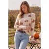 image:imageArachampCloz Womens Wool Blend Classic Crew Neck Casual Fall SweatersMaple Leaf Beige