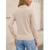 image:imageArachampCloz Womens Wool Blend Collared Neck Business Casual Cardigan 2026Beige