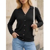 image:imageArachampCloz Womens Wool Blend Collared Neck Business Casual Cardigan 2026Black