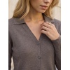 image:imageArachampCloz Womens Wool Blend Collared Neck Business Casual Cardigan 2026Coffee