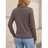 image:imageArachampCloz Womens Wool Blend Collared Neck Business Casual Cardigan 2026Coffee