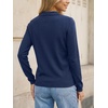image:imageArachampCloz Womens Wool Blend Collared Neck Business Casual Cardigan 2026Navy Blue