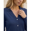 image:imageArachampCloz Womens Wool Blend Collared Neck Business Casual Cardigan 2026Navy Blue