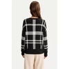 image:imageArachampCloz Womens Wool Blend Crew Neck Color Block Pullover SweaterBlack
