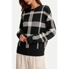 image:imageArachampCloz Womens Wool Blend Crew Neck Color Block Pullover SweaterBlack