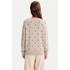image:imageArachampCloz Womens Wool Blend Crew Neck Color Block Pullover SweaterPolka Dot Beige