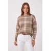 image:imageArachampCloz Womens Wool Blend Crew Neck Color Block Pullover SweaterTan