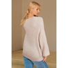 image:imageArachampCloz Womens Wool Blend Crewneck Fall Trendy Oversized Waffle Sweaters 2026Apricot
