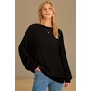 image:imageArachampCloz Womens Wool Blend Crewneck Fall Trendy Oversized Waffle Sweaters 2026Black
