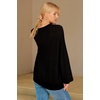 image:imageArachampCloz Womens Wool Blend Crewneck Fall Trendy Oversized Waffle Sweaters 2026Black