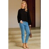 image:imageArachampCloz Womens Wool Blend Crewneck Fall Trendy Oversized Waffle Sweaters 2026Black