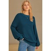 image:imageArachampCloz Womens Wool Blend Crewneck Fall Trendy Oversized Waffle Sweaters 2026Dark Blue