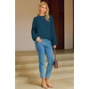 image:imageArachampCloz Womens Wool Blend Crewneck Fall Trendy Oversized Waffle Sweaters 2026Dark Blue