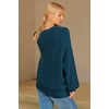 image:imageArachampCloz Womens Wool Blend Crewneck Fall Trendy Oversized Waffle Sweaters 2026Dark Blue