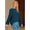 image:imageArachampCloz Womens Wool Blend Crewneck Fall Trendy Oversized Waffle Sweaters 2026Dark Blue