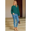 image:imageArachampCloz Womens Wool Blend Crewneck Fall Trendy Oversized Waffle Sweaters 2026Dark Green