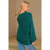 image:imageArachampCloz Womens Wool Blend Crewneck Fall Trendy Oversized Waffle Sweaters 2026Dark Green