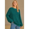 image:imageArachampCloz Womens Wool Blend Crewneck Fall Trendy Oversized Waffle Sweaters 2026Dark Green