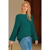 image:imageArachampCloz Womens Wool Blend Crewneck Fall Trendy Oversized Waffle Sweaters 2026Dark Green