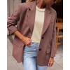 image:imageArachampCloz Womens Wool Blend Elegant Crew Neck Sweaters for Fall 2025Apricot