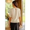 image:imageArachampCloz Womens Wool Blend Elegant Crew Neck Sweaters for Fall 2025Apricot