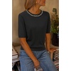 image:imageArachampCloz Womens Wool Blend Elegant Crew Neck Sweaters for Fall 2025Black