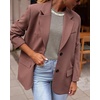 image:imageArachampCloz Womens Wool Blend Elegant Crew Neck Sweaters for Fall 2025Gray Mocha