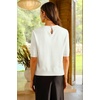 image:imageArachampCloz Womens Wool Blend Elegant Crew Neck Sweaters for Fall 2025Offwhite