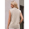 image:imageArachampCloz Womens Wool Blend Mock Neck Fall Sweater Vest Work Tops 2026Apricot