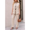 image:imageArachampCloz Womens Wool Blend Mock Neck Fall Sweater Vest Work Tops 2026Apricot