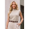 image:imageArachampCloz Womens Wool Blend Mock Neck Fall Sweater Vest Work Tops 2026Apricot