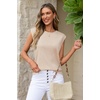image:imageArachampCloz Womens Wool Blend Mock Neck Fall Sweater Vest Work Tops 2026Apricot5046