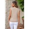 image:imageArachampCloz Womens Wool Blend Mock Neck Fall Sweater Vest Work Tops 2026Apricot5046