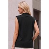 image:imageArachampCloz Womens Wool Blend Mock Neck Fall Sweater Vest Work Tops 2026Black