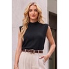 image:imageArachampCloz Womens Wool Blend Mock Neck Fall Sweater Vest Work Tops 2026Black