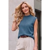 image:imageArachampCloz Womens Wool Blend Mock Neck Fall Sweater Vest Work Tops 2026Blue