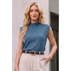 image:imageArachampCloz Womens Wool Blend Mock Neck Fall Sweater Vest Work Tops 2026Blue