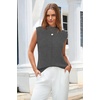 image:imageArachampCloz Womens Wool Blend Mock Neck Fall Sweater Vest Work Tops 2026Dark Grey